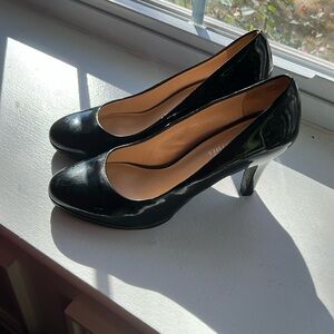 Patent leather pumps